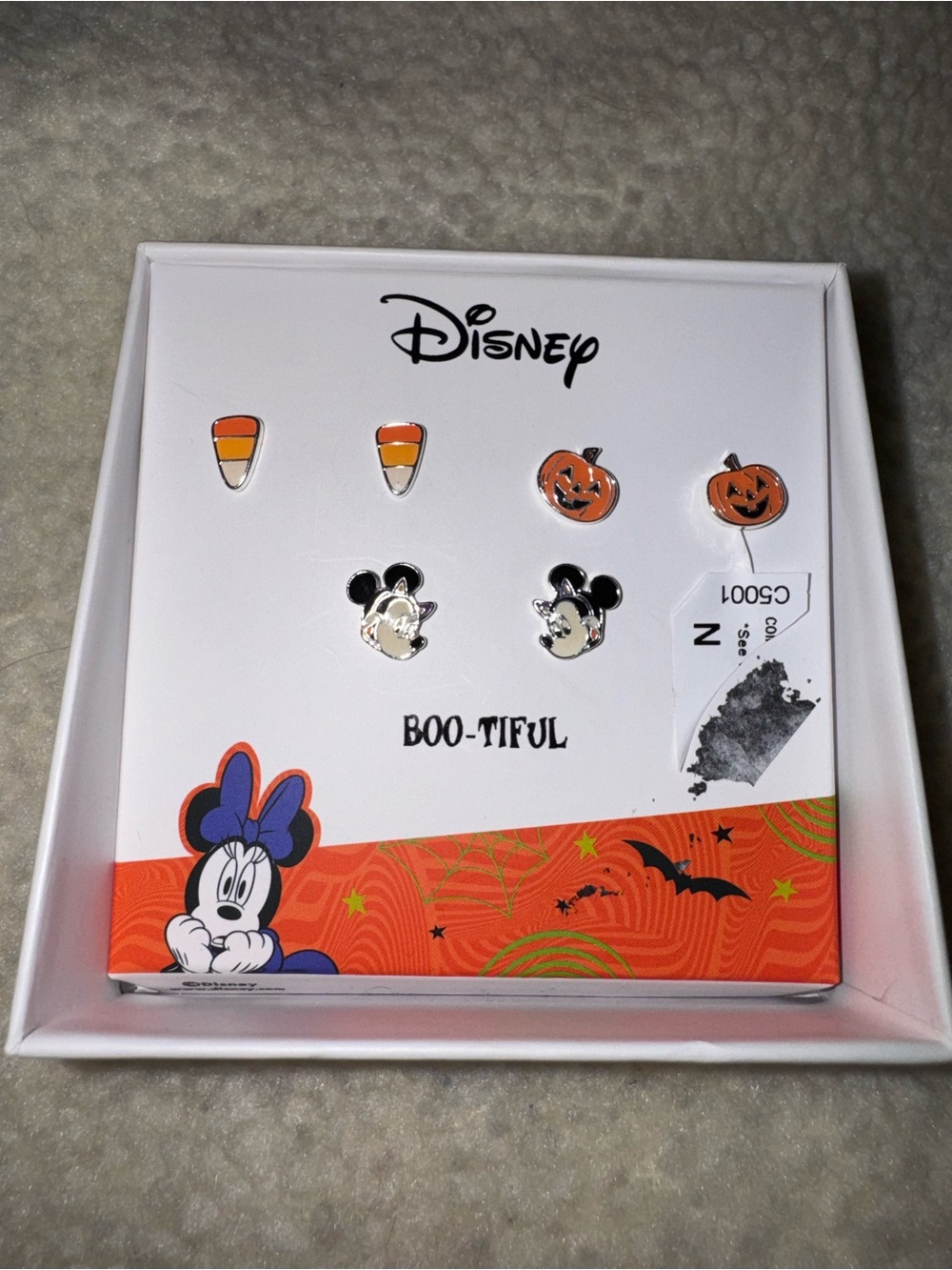 Disney Halloween Earring Set - Candy Corn, Jack-O-Lantern and Minnie Mouse, NEW!